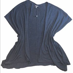 Eliana oversized grey poncho